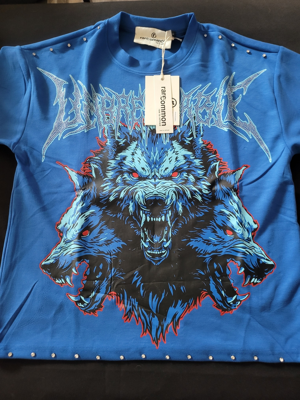 Blue Graphic Wolf Short Sleeve Tee